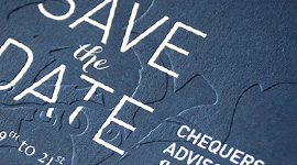 Save the date et carton d'invitation pour Chequers