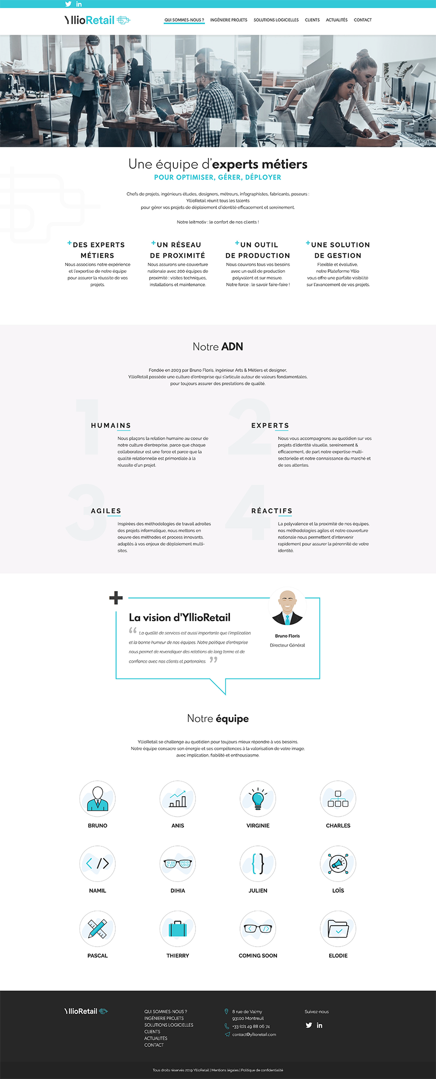 Page Qui Sommes-Nous du site d'YllioRetail